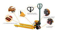 Transpaleta Manual Hidráulica de 2000 kg, Apilador de Palets, Elevador de Palets, Carretilla Elevadora, Buen Precio