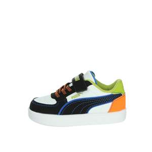 Baskets Puma pour enfants, style basketball, blanc et noir, taille 23, à enfiler, respirantes, tige synthétique, semelle extérieure en caoutchouc - Product Image 1