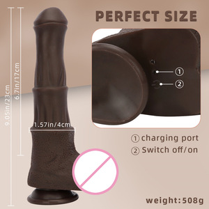 Vente en gros sensation de peau 10 gode vibrant réaliste jouet sexuel pour femme silicone souple gros godes pénis vibrateur jouets pour femmes - Product Image 5