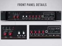 Amplificateur de puissance pour sonorisation en rack, 60W à 180W, avec volume indépendant à deux zones, USB, Bluetooth, carte SD, radio FM