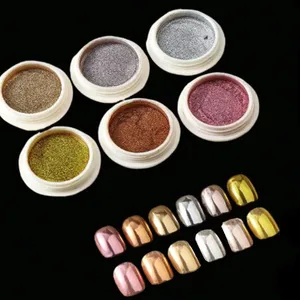 ผงสีเมทัลลิกโครมสำหรับทำเล็บ 6 สี/ชุด ผงกลิตเตอร์โฮโลแกรมเปลี่ยนสี ผงโรสโกลด์ แชมเปญ สำหรับตกแต่งเล็บ DIY - Product Image 2