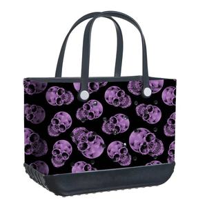 Borsa da Spiaggia in EVA con Logo Personalizzato, Fantasma e Pipistrello di Halloween, Impermeabile, Grande Capacità, Lavabile, per Piscina e Viaggi - Product Image 2