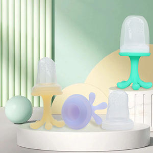 Nuovo personalizzato due in uno riutilizzabile BPA gratis eco-friendly per bambini bambino alimentazione per neonati ciuccio massaggiagengive in Silicone mangiatoia per frutta del bambino - Product Image 2