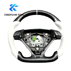 Volant de voiture personnalisé en cuir alcantara et fibre de carbone forgée pour Volvo S60R S60 <span class=keywords><strong>V70R</strong></span> V70 2005 2006 2007 sans airbag - Product Image 3