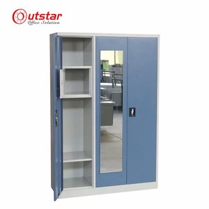 Armoire en acier moderne à 2 portes, économique, pour usage scolaire, mobilier de chambre à coucher - Product Image 5