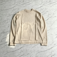 T-shirt à manches longues en coton délavé coupe ample 200 g/m² effet soleil vintage avec logo sérigraphié personnalisé pour l'été