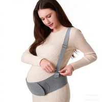 Ceinture de soutien pour la grossesse à terme avec bretelles réglables, protection abdominale à 360°, bande de maternité légère