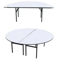 Table de banquet ronde pliable en bois de haute qualité, design moderne, idéale pour hôtels, restaurants et mariages en extérieur – Meilleure vente