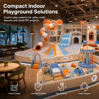 Área de Juegos Infantil Suave, Color Beige Cálido, TUV ISO 9001, Mini Tobogán, Paneles Sensoriales, Piscina de Pelotas, Entrega Llave en Mano, Proyecto para Cafetería Familiar