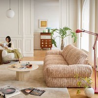 Canapé d'angle moderne et créatif haut de gamme à trois places pour appartement, villa, salon, avec structure en bois, durable et assise confortable