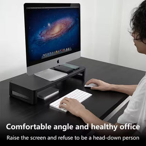 Booster de moniteur d'ordinateur 20W charge rapide écran de <span class=keywords><strong>bureau</strong></span> Base de stockage de <span class=keywords><strong>bureau</strong></span> support de fer en métal Booster de moniteur d'extension USB - Product Image 2