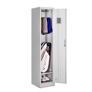 Single Door Steel Locker One Door Clothes Iron Locker Steel <b>Wardrobe</b> for Gym College With <b>Mirror</b> Cloth Hanging - Product Image 3