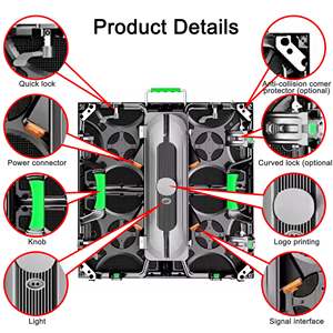 야외 풀 컬러 <span class=keywords><strong>LED</strong></span> 렌탈 환영 디스플레이 P4.81, 10816 픽셀, -20~+50도 작동 온도, 무대 행사용 - Product Image 3