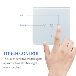 Dimmer chuyển đổi cho đèn LED Tường nhà thông minh có thể điều chỉnh các thiết bị Tempered Glass Bảng điều chỉnh chuyển đổi điều khiển từ xa cực duy nhất - Product Image 3