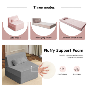 2026 Modernes Multifunktionales Kinderzimmer-Klappsofa mit Memory-Schaum und Anpassbarer Farbe - Product Image 3