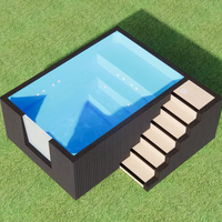 Piscine en fibre de verre FRP sur mesure de 4 m pour enfants, pour jardin, villa, usage extérieur, écologique et durable, fabricant chinois