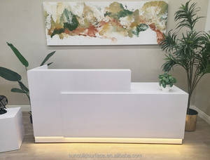 Encuentre un Mostrador de Recepción Rectangular de Madera Moderna Similar a Icon, para Hoteles y Oficinas, Muebles Comerciales Ecológicos y Duraderos - Product Image 4