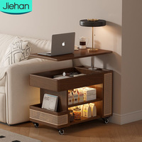 Dernière conception de meubles pour la maison à prix de gros personnalisé multifonctionnel noir stockage carré luxe en bois table d'appoint pour canapé