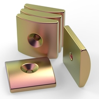 Nouvelle arrivée N45SH aimants en forme de tuile en néodyme moteur à arc permanent avec des matériaux magnétiques zingués de couleur à prix compétitif