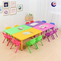 Tables et chaises ergonomiques en plastique réglables en hauteur pour la maternelle, design moderne, mobilier pour enfants pour la chambre, le bureau à domicile