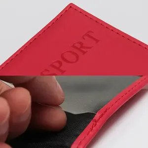 Funda para pasaporte de cuero PU para hombre y mujer, de color sólido, para viaje, tarjetero, billetera, monedero, bolsa. - Product Image 4