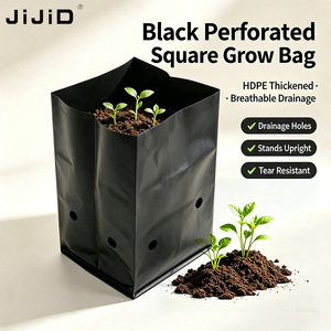 Sacs de culture en plastique JIJID pour semis agricoles, sacs de démarrage pour plantes, emballage pour pépinière de fleurs noires - Product Image 1