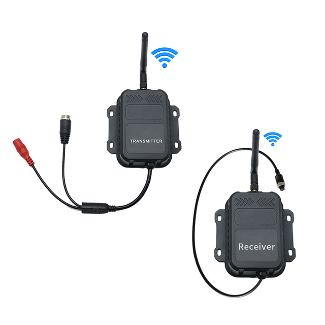 4 Pin Aviation 4x Transmitter TX and 1x Receiver RX 2.4GHZ 300m Transmitting Distance for Truck Bus RV Wired& Wireless System