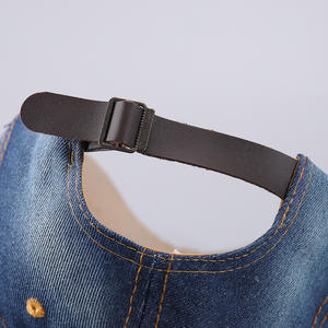 उच्च गुणवत्ता वाले कस्टम 6-पैनल बेसबॉल कैप हाथ कढ़ाई डोबी पैटर्न डॉट आर्यल और तेंदुए को धोया - Product Image 4