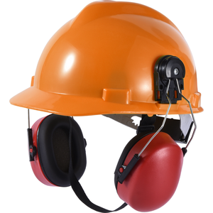 Casque de sécurité JIANKUN en PEHD avec protège-oreilles - Casque de chantier durable et confortable pour l'ingénierie et la construction, conception à fentes, 6 suspensions - Product Image 1