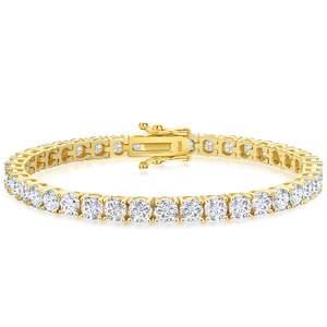 Moissanite Diamond Tennis 14K Gold Plated 925 <b>Silver</b> Fine Jewelry <b>Men</b> Women Gift 2mm 3mm 4mm 5mm VVS GRA Iced Out Chain <b>Bracelet</b> - Product Image 1