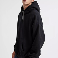 Hoodie polos berbahan katun 60% poliester 40%, ukuran besar, unisex, model pullover, fleece, untuk pria.