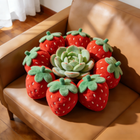 Jouets en peluche personnalisés OEM ODM, adorables et kawaii, en forme de fraises succulentes, pour cadeaux de fête