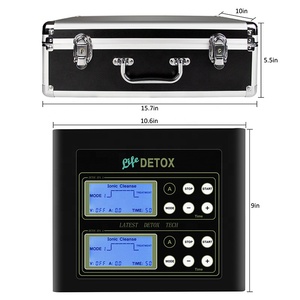 HK-809 Schwarzes Ionisches Dual-Fuß-SPA-Entgiftungsgerät mit 2 <span class=keywords><strong>LCD</strong></span>-Displays und Ferninfrarot-Taillengürteln - Product Image 6