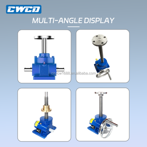 Cric hydraulique manuel avec manivelle |   Lève-charge mécanique haute résistance pour le positionnement des équipements et l'ajustement vertical - Product Image 5