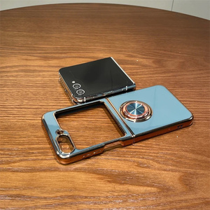 Nouveau produit 2024 6D galvanisé magnétique souple TPU antichoc porte-anneau pli housse de téléphone pour Samsung <span class=keywords><strong>Z</strong></span> Flip <span class=keywords><strong>3</strong></span> 4 5 6 - Product Image 5