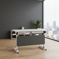 Meubles de formation pliables pour bureau, table pliante portable réglable avec roulettes, bureau et chaises pliables pour réunions et ordinateurs portables