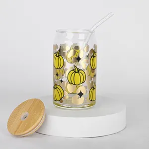 Set di 4 logo personalizzato alta tazza di vetro borosilicato per bere Cola modellazione di succo di vetro trasparente tazza di latte per uso domestico tazza di tè