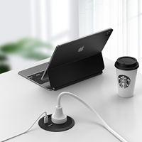 Multiprise encastrable standard australien avec USB-C PD 20W et USB-A 18W, trou de 80 mm, prise de bureau dissimulée pour mobilier de bureau
