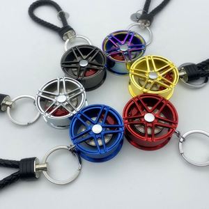 Car Wheel Hub Shape Custom Metal Rim Keychain Accessories 3D Hub Metal <b>Key</b> <b>Chain</b> - Product Image 2