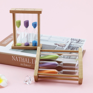 Thủ Công Sản Xuất Giá Bán Buôn Sản Phẩm Lưu Niệm Cát Đầy Màu Sắc Bằng Gỗ Đồng Hồ Cát Đồng Hồ Cát 3 Chai Gỗ Đồng Hồ Cát Đồng Hồ Cát - Product Image 2