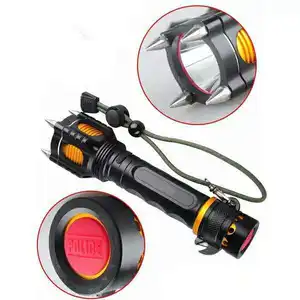 1000lm Emergency Explosion proof Flashlight Rechargeable Patrol Alarm Flashlight for Self Defense