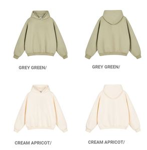 Hoodie unisexe personnalisé en usine, 350 g/m², épais, imprimé DTF/DTG, style streetwear, en coton uni, coupe ample, doublure polaire, surdimensionné - Product Image 4