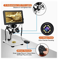 Outils de réparation de téléphones portables avec écran LCD couleur grand format 7 pouces 1080p, support métallique et télécommande
