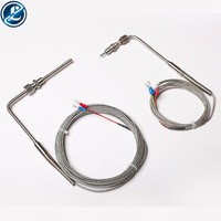 Sensor de Temperatura de Acero Inoxidable de Alta Precisión para Uso Industrial, PT100 K J E T, Todos los Tipos