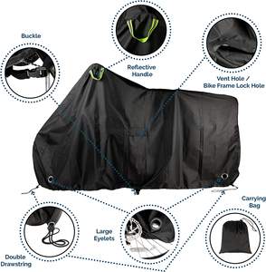 Housse résistante aux intempéries personnalisée Housse étanche à l'eau pour vélo Housse anti-poussière pour vélo avec sac à cordon - Product Image 4