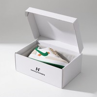 Boîtes à chaussures de sport blanches rigides de luxe avec logo personnalisé Boîte à chaussures en carton rigide dur encre de soja talon long