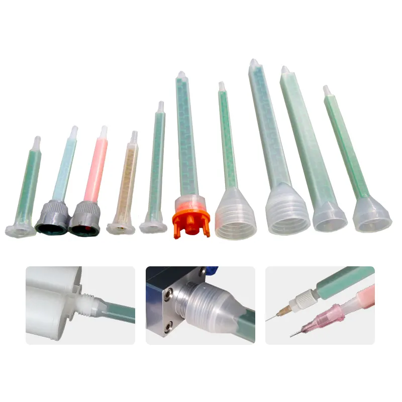 Multiple Models Square Plastic Mixers Tip Mixing Cannula Cartridge Resin Disposable Static Mixer Element