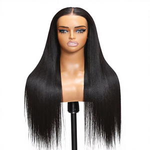 Promoción Letsfly: Peluca de Cabello Humano Virgen Vietnamita 100% con Frente de Encaje sin Pegamento, 5x5 HD, para Pelucas Bob, Cabello Liso, 200% de Densidad - Product Image 1