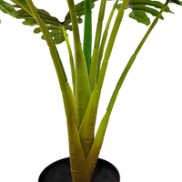 TREESMAS XPZ012 Plantes artificielles Monstera vertes en bonsaï 60x50cm en plastique, designs personnalisés, décoration intérieure/extérieure, Chine