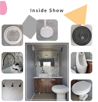 Cabine de toilettes mobile de luxe de 3 mètres pour chantier, avec structure robuste, remorque WC remorquable, climatisation, pour extérieur